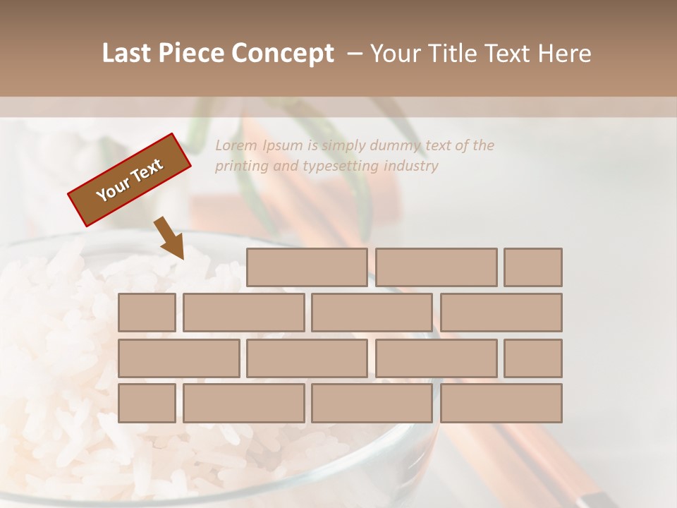 A Bowl Of Rice And Chopsticks On A Table PowerPoint Template