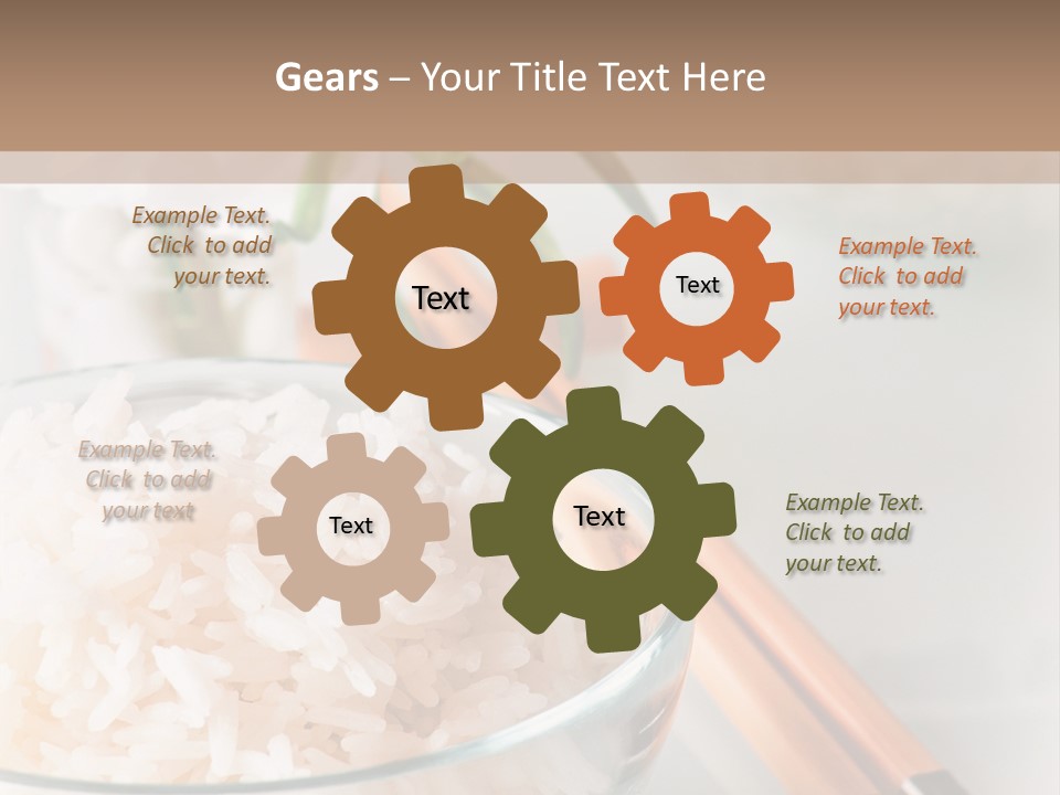 A Bowl Of Rice And Chopsticks On A Table PowerPoint Template