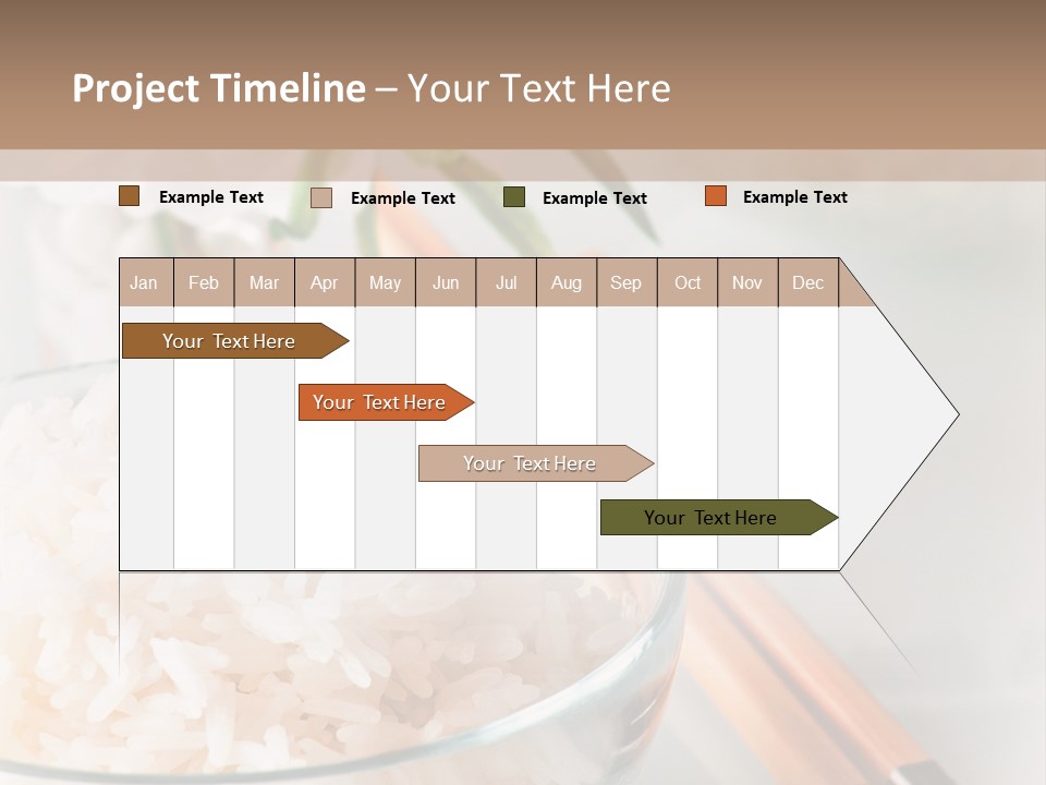 A Bowl Of Rice And Chopsticks On A Table PowerPoint Template