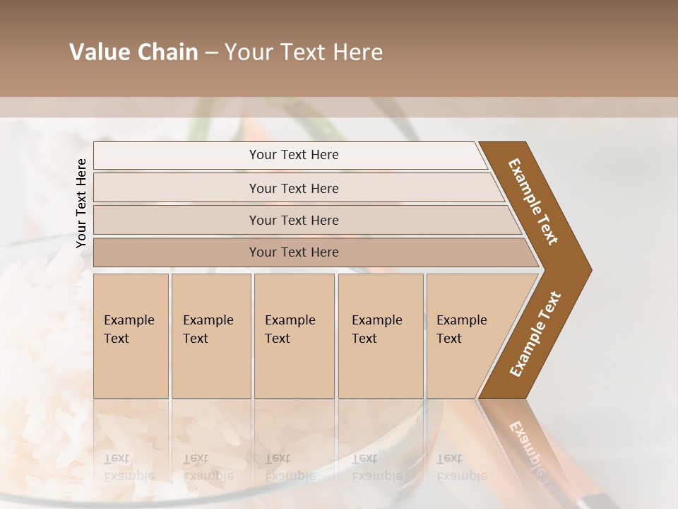 A Bowl Of Rice And Chopsticks On A Table PowerPoint Template