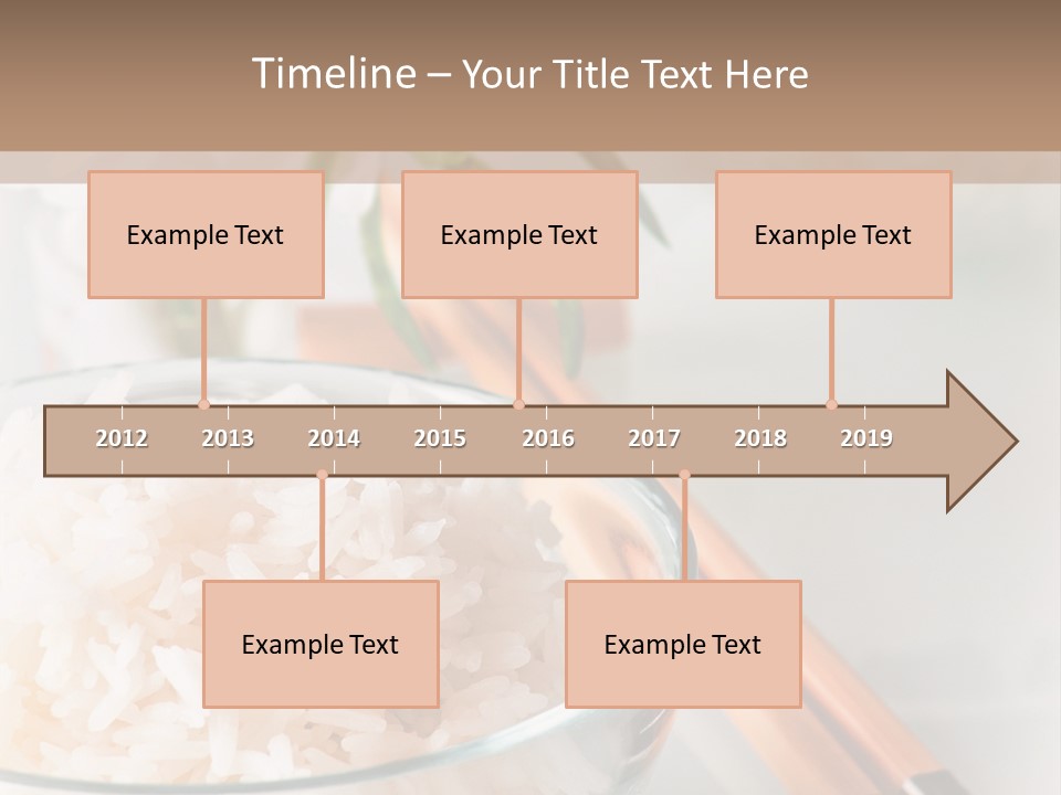 A Bowl Of Rice And Chopsticks On A Table PowerPoint Template