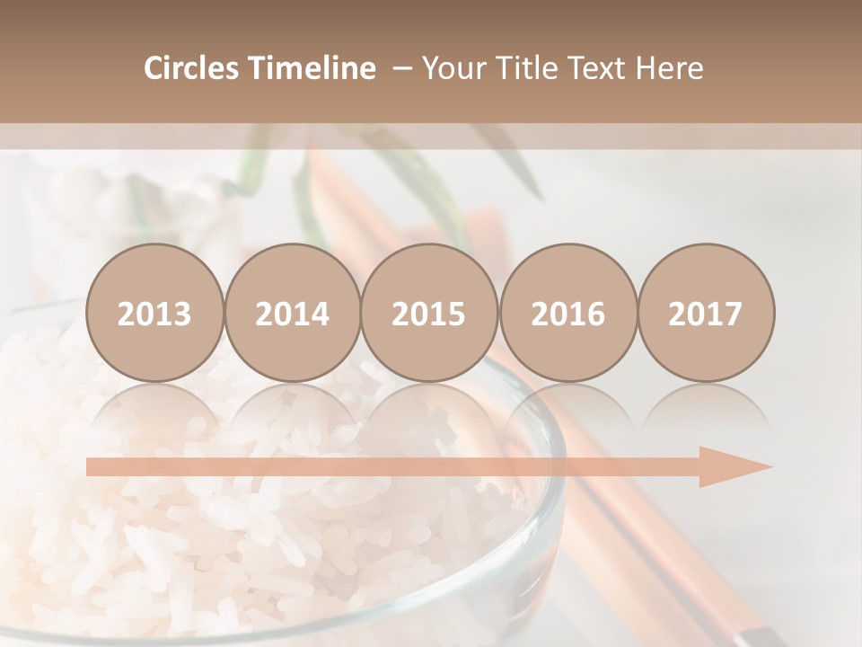 A Bowl Of Rice And Chopsticks On A Table PowerPoint Template