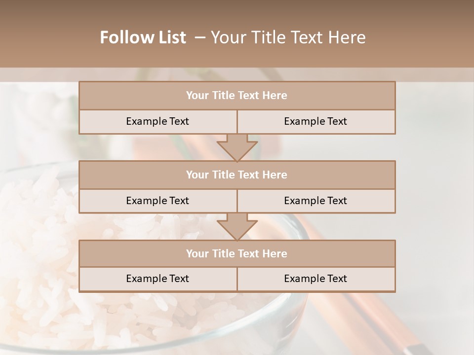 A Bowl Of Rice And Chopsticks On A Table PowerPoint Template