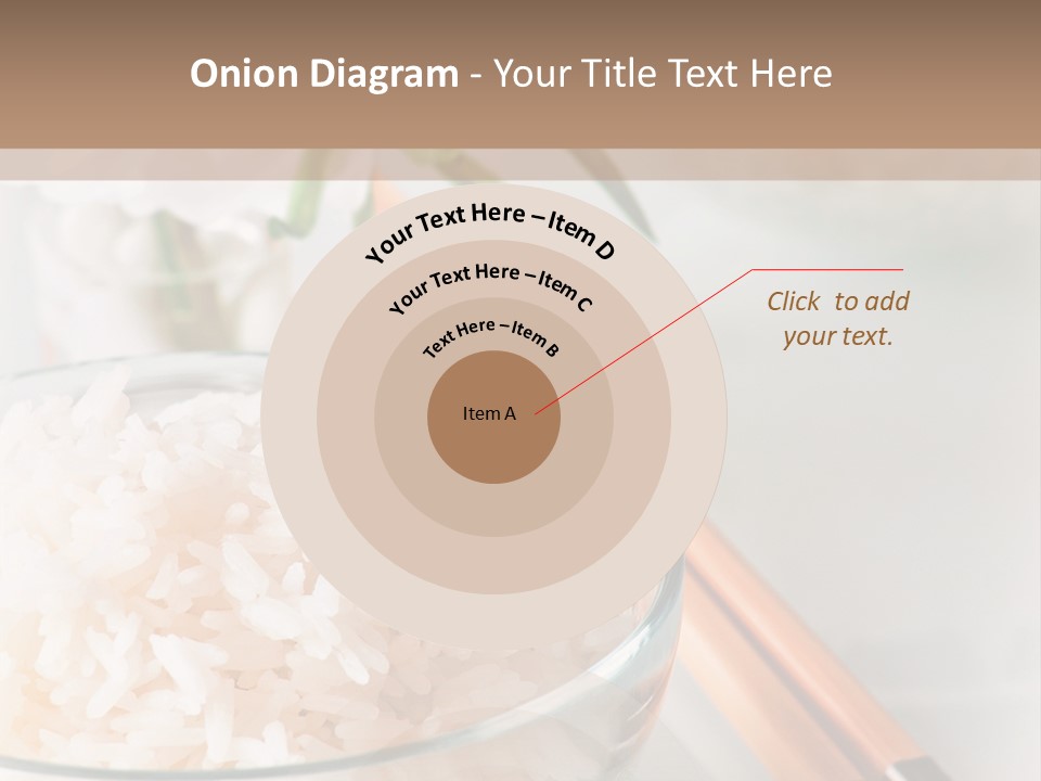 A Bowl Of Rice And Chopsticks On A Table PowerPoint Template
