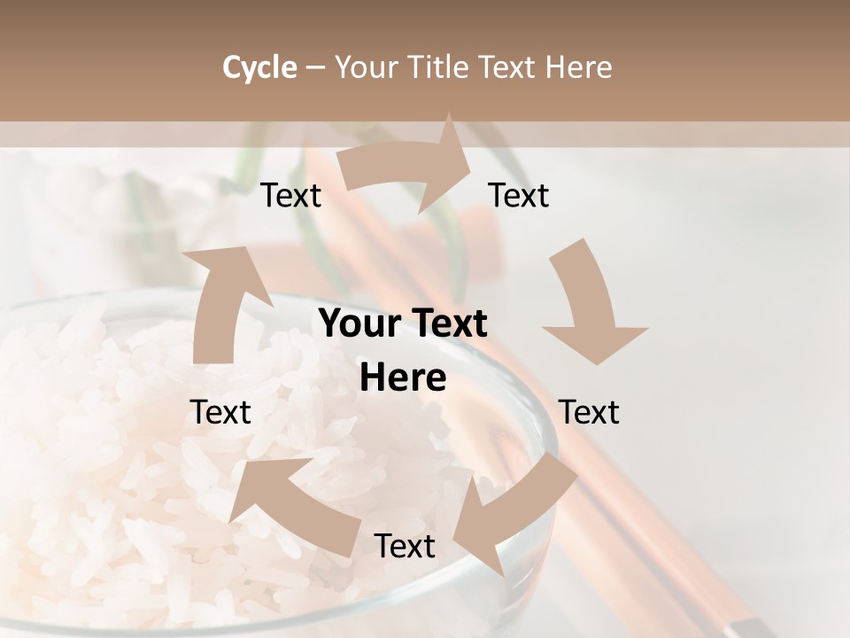 A Bowl Of Rice And Chopsticks On A Table PowerPoint Template