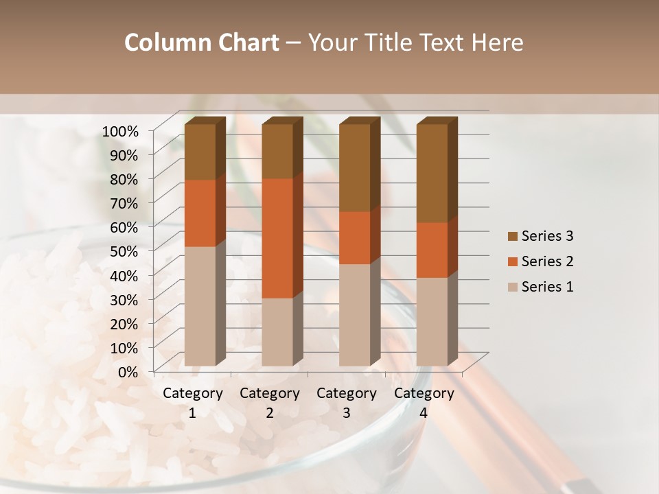 A Bowl Of Rice And Chopsticks On A Table PowerPoint Template