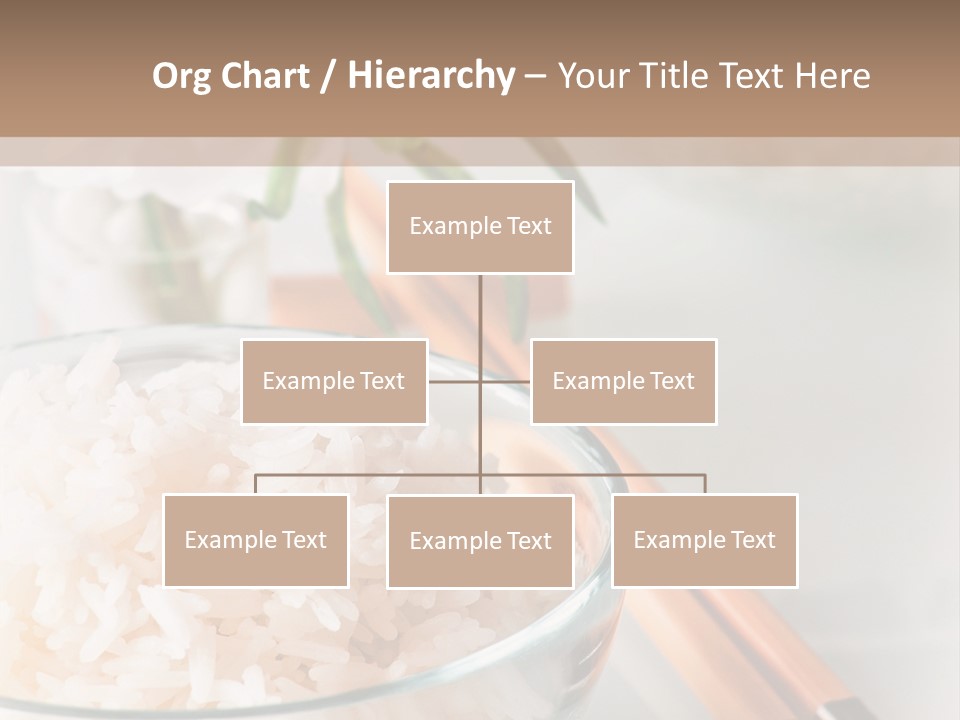 A Bowl Of Rice And Chopsticks On A Table PowerPoint Template