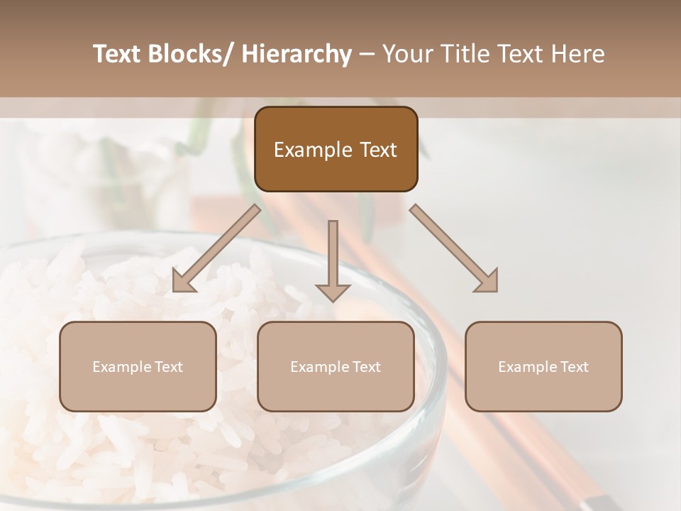A Bowl Of Rice And Chopsticks On A Table PowerPoint Template