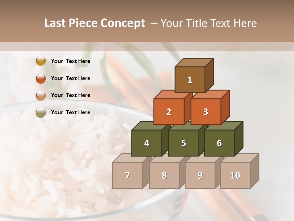A Bowl Of Rice And Chopsticks On A Table PowerPoint Template
