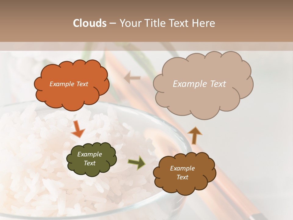 A Bowl Of Rice And Chopsticks On A Table PowerPoint Template