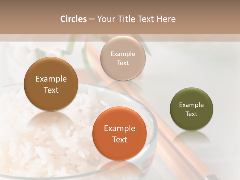 A Bowl Of Rice And Chopsticks On A Table PowerPoint Template