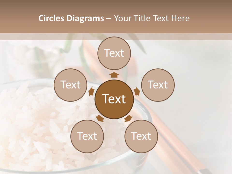 A Bowl Of Rice And Chopsticks On A Table PowerPoint Template