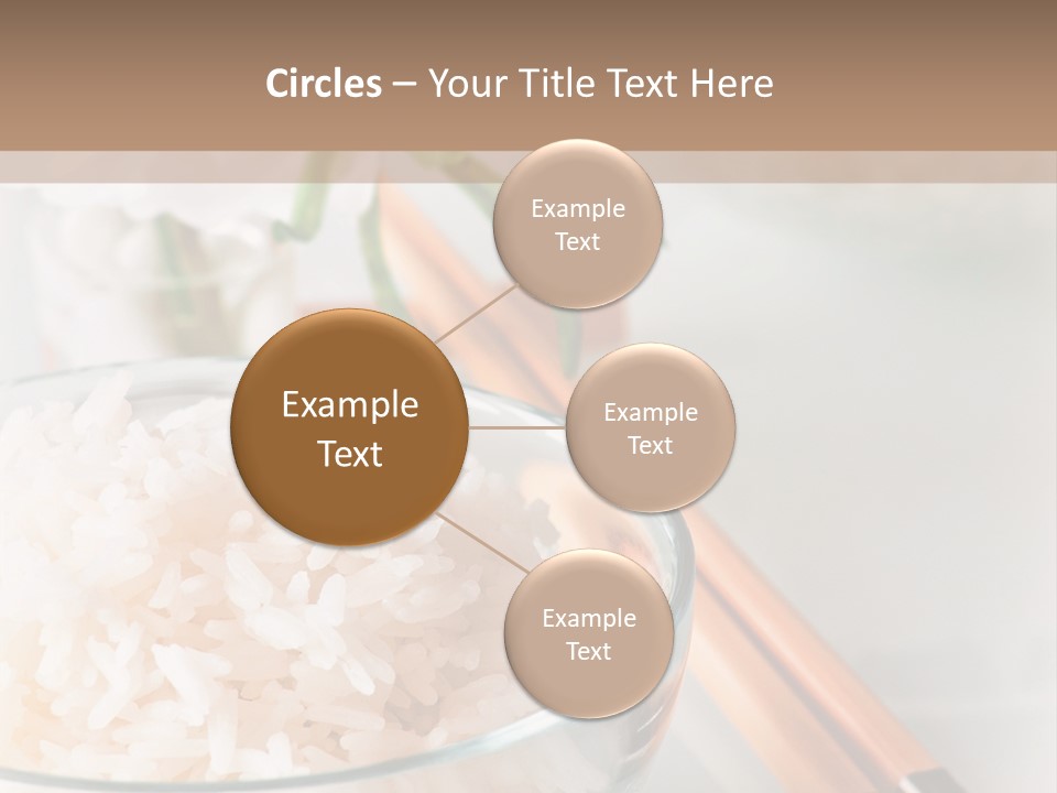 A Bowl Of Rice And Chopsticks On A Table PowerPoint Template