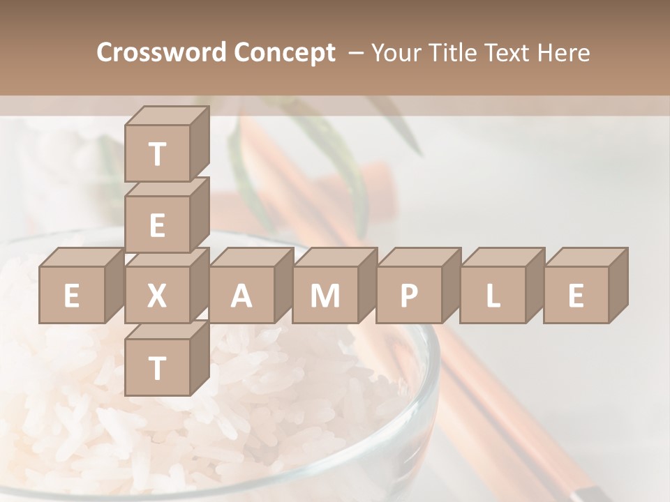 A Bowl Of Rice And Chopsticks On A Table PowerPoint Template