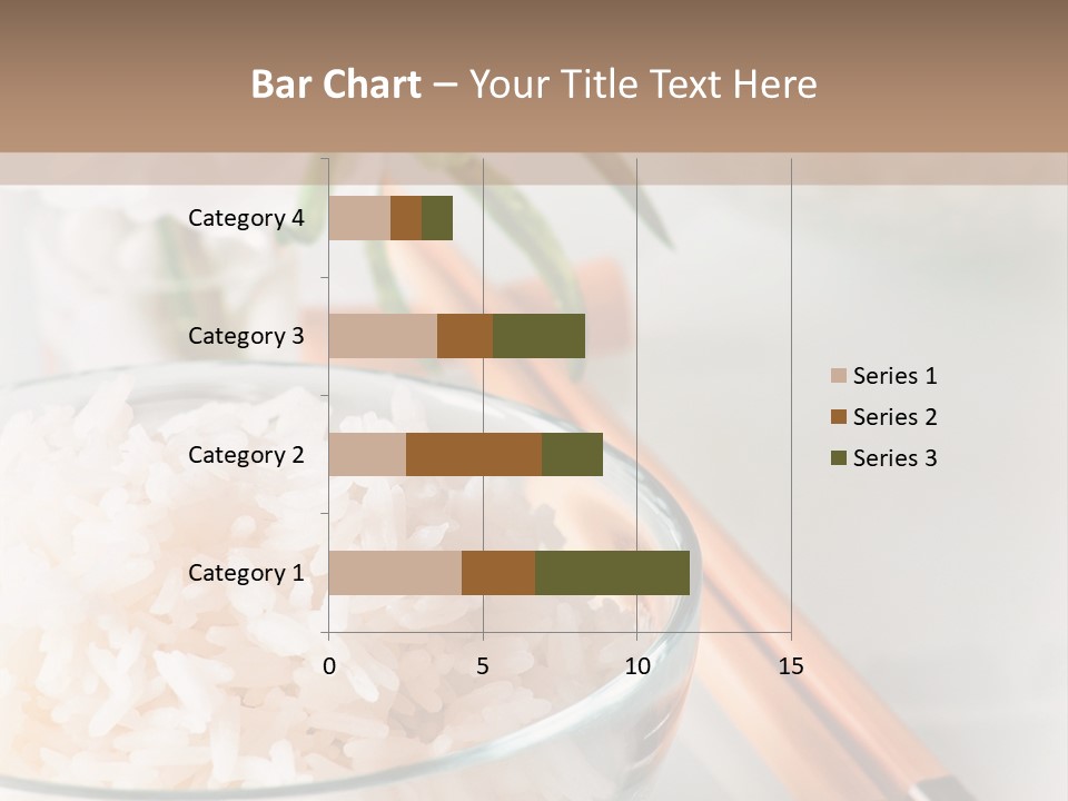 A Bowl Of Rice And Chopsticks On A Table PowerPoint Template