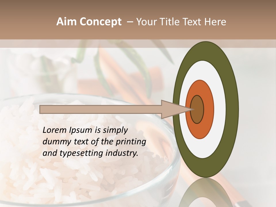 A Bowl Of Rice And Chopsticks On A Table PowerPoint Template