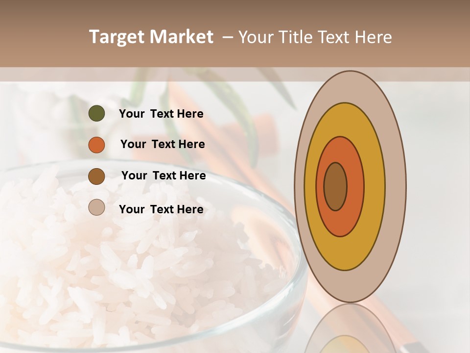 A Bowl Of Rice And Chopsticks On A Table PowerPoint Template