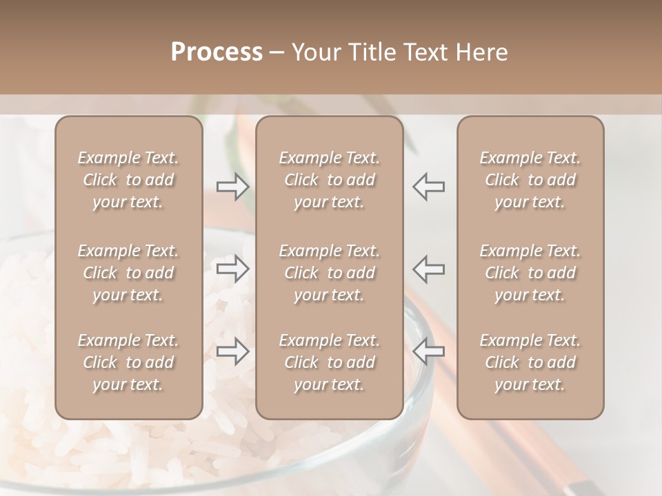 A Bowl Of Rice And Chopsticks On A Table PowerPoint Template