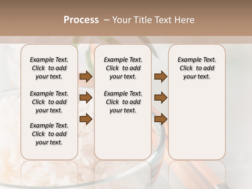 A Bowl Of Rice And Chopsticks On A Table PowerPoint Template