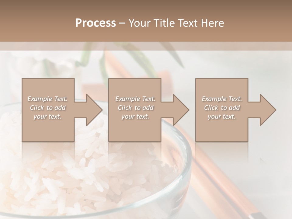 A Bowl Of Rice And Chopsticks On A Table PowerPoint Template
