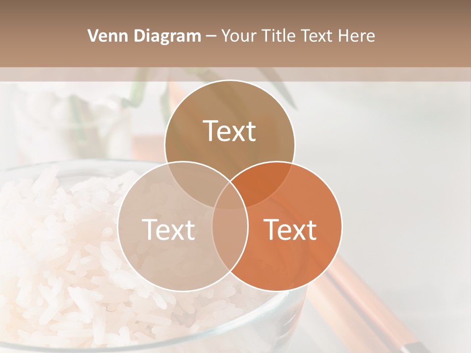 A Bowl Of Rice And Chopsticks On A Table PowerPoint Template