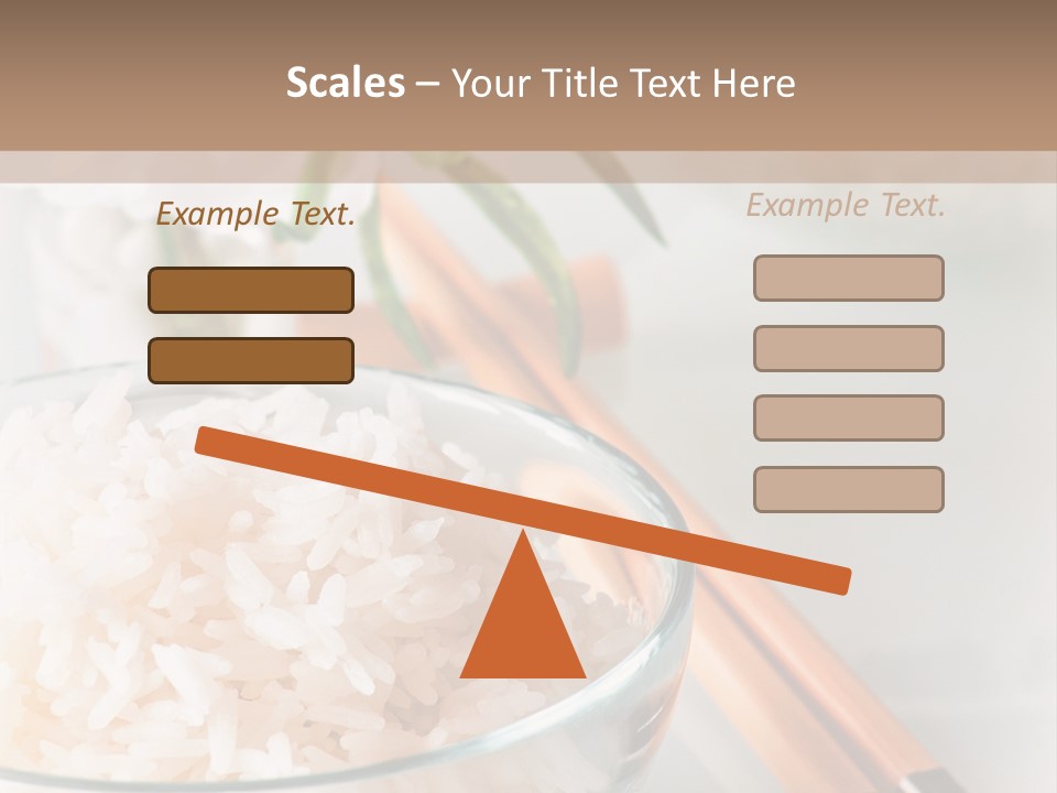 A Bowl Of Rice And Chopsticks On A Table PowerPoint Template