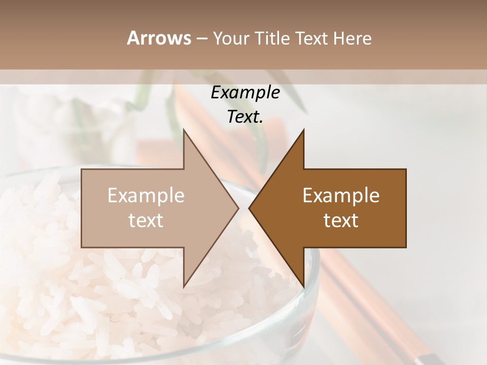 A Bowl Of Rice And Chopsticks On A Table PowerPoint Template