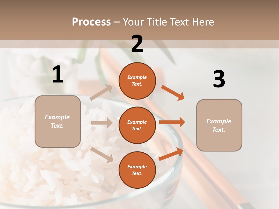 A Bowl Of Rice And Chopsticks On A Table PowerPoint Template