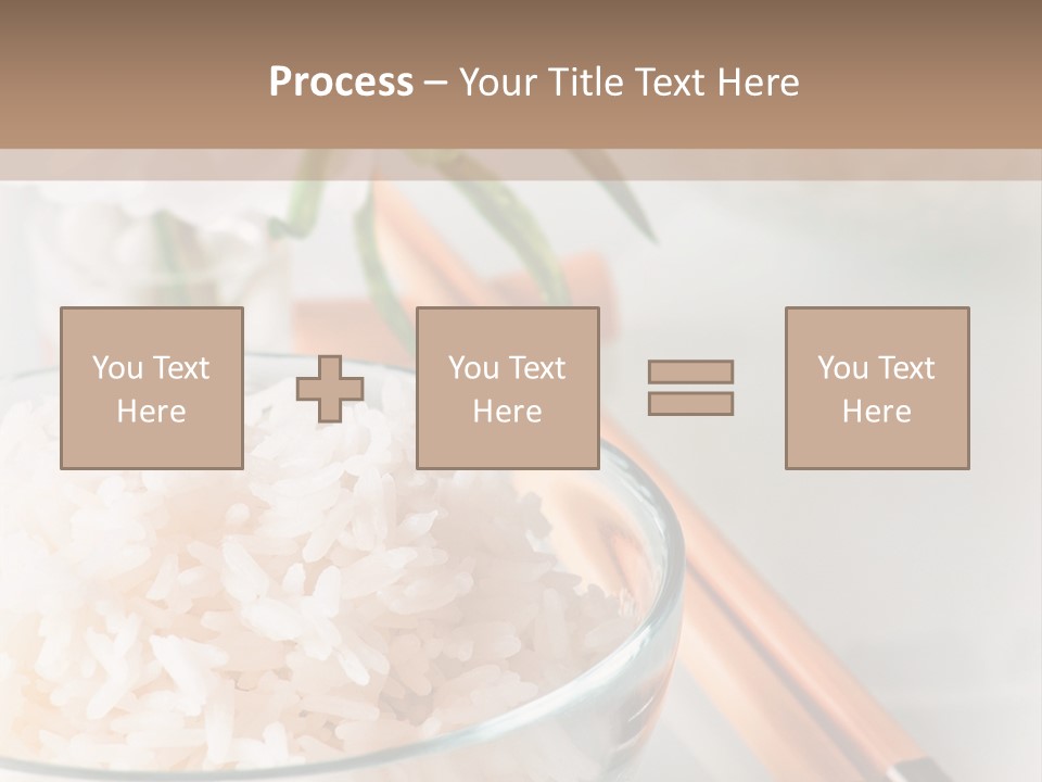 A Bowl Of Rice And Chopsticks On A Table PowerPoint Template