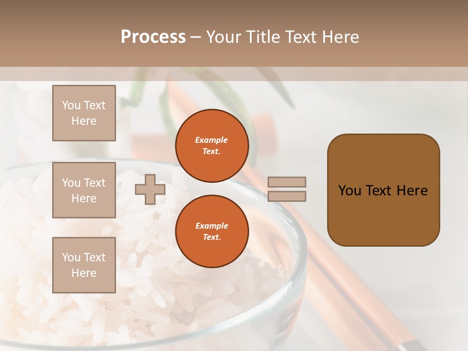 A Bowl Of Rice And Chopsticks On A Table PowerPoint Template