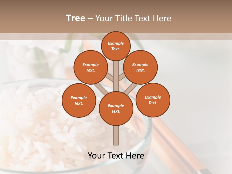 A Bowl Of Rice And Chopsticks On A Table PowerPoint Template