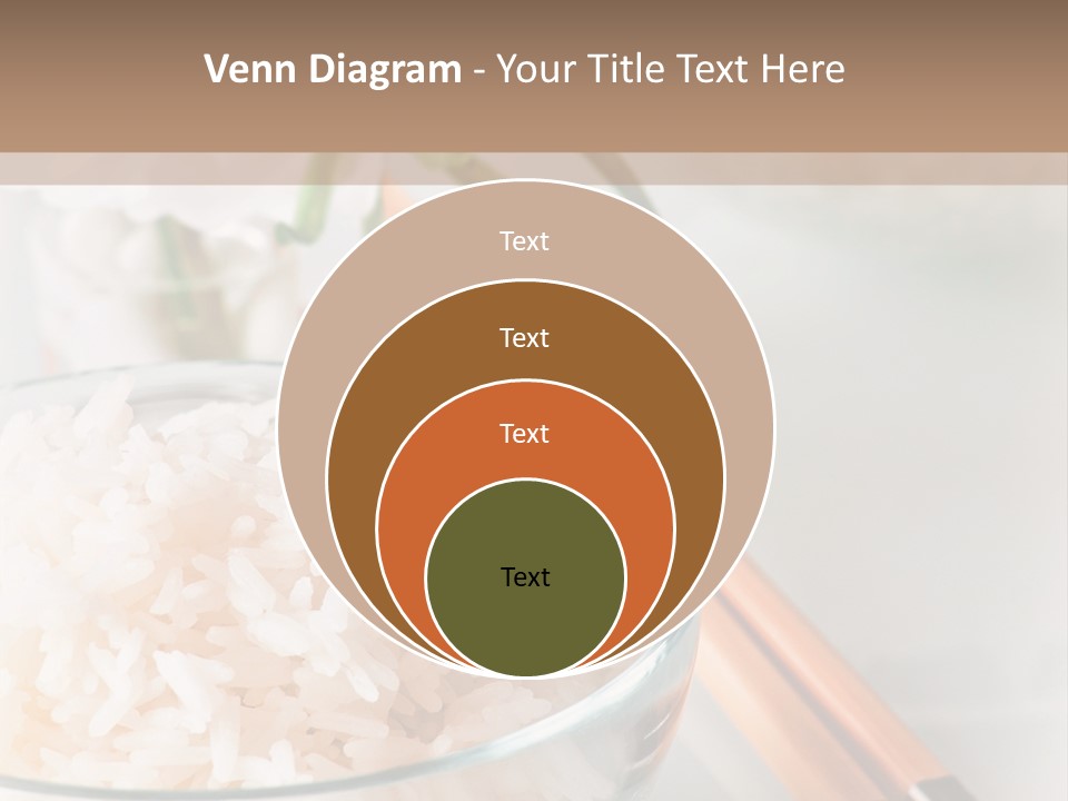 A Bowl Of Rice And Chopsticks On A Table PowerPoint Template