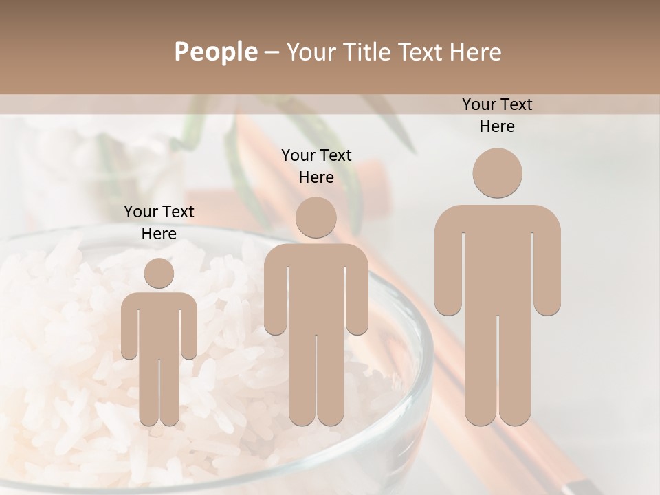 A Bowl Of Rice And Chopsticks On A Table PowerPoint Template
