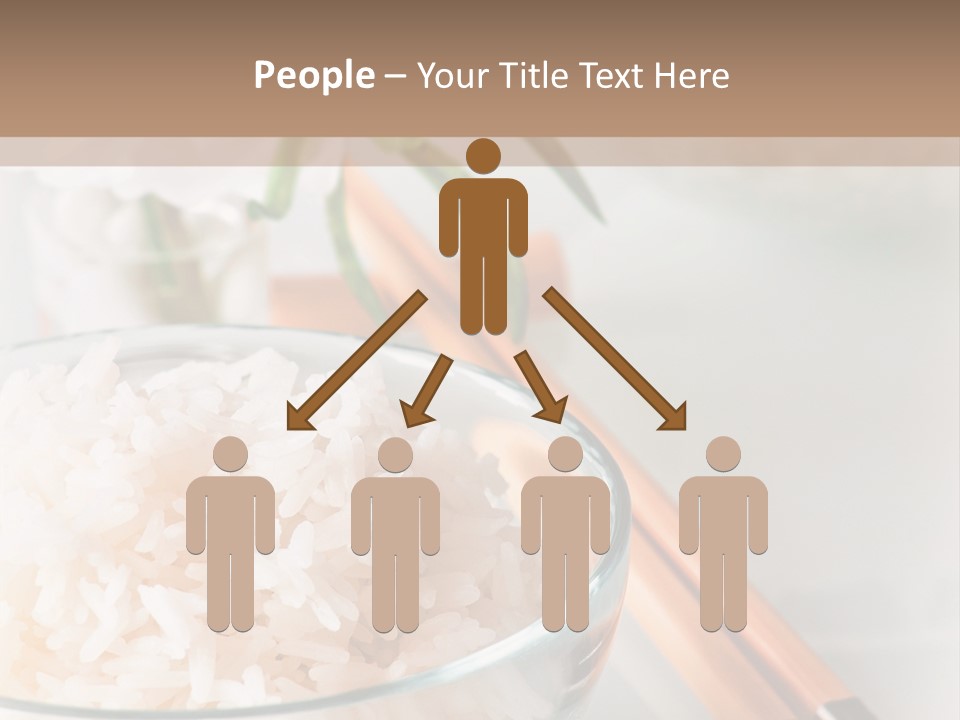 A Bowl Of Rice And Chopsticks On A Table PowerPoint Template