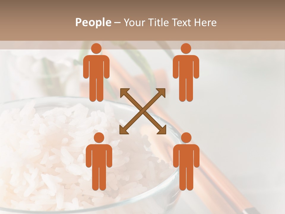 A Bowl Of Rice And Chopsticks On A Table PowerPoint Template