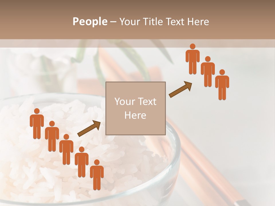 A Bowl Of Rice And Chopsticks On A Table PowerPoint Template