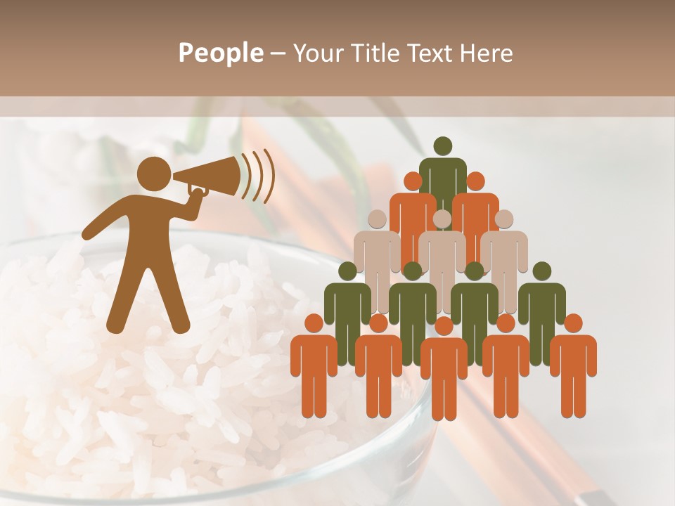 A Bowl Of Rice And Chopsticks On A Table PowerPoint Template
