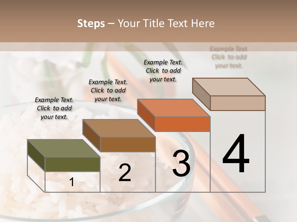 A Bowl Of Rice And Chopsticks On A Table PowerPoint Template