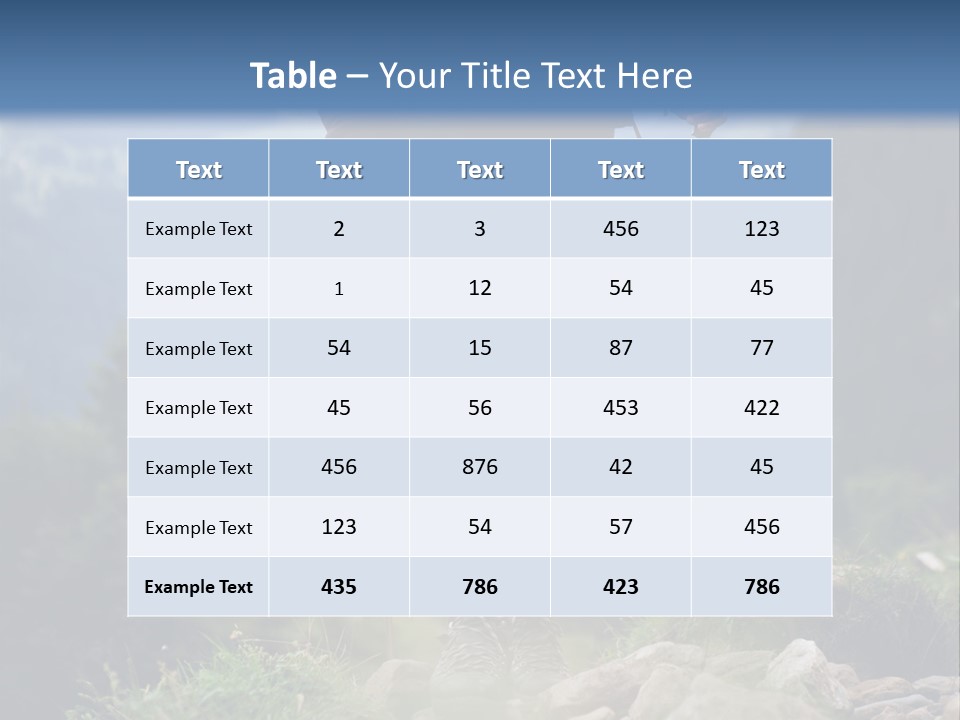 A Man Hiking Up A Hill In The Mountains PowerPoint Template