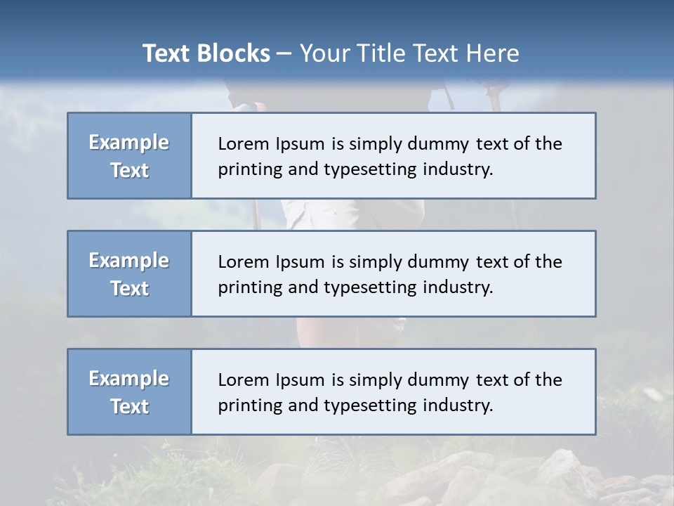 A Man Hiking Up A Hill In The Mountains PowerPoint Template