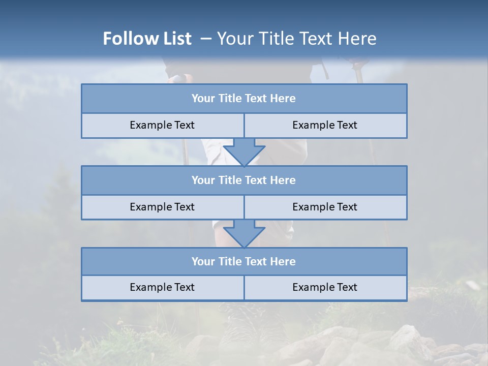 A Man Hiking Up A Hill In The Mountains PowerPoint Template
