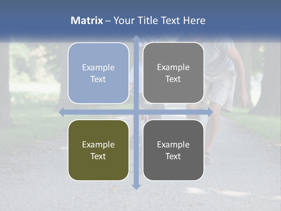 A Man Teaching A Boy How To Ride A Bike PowerPoint Template