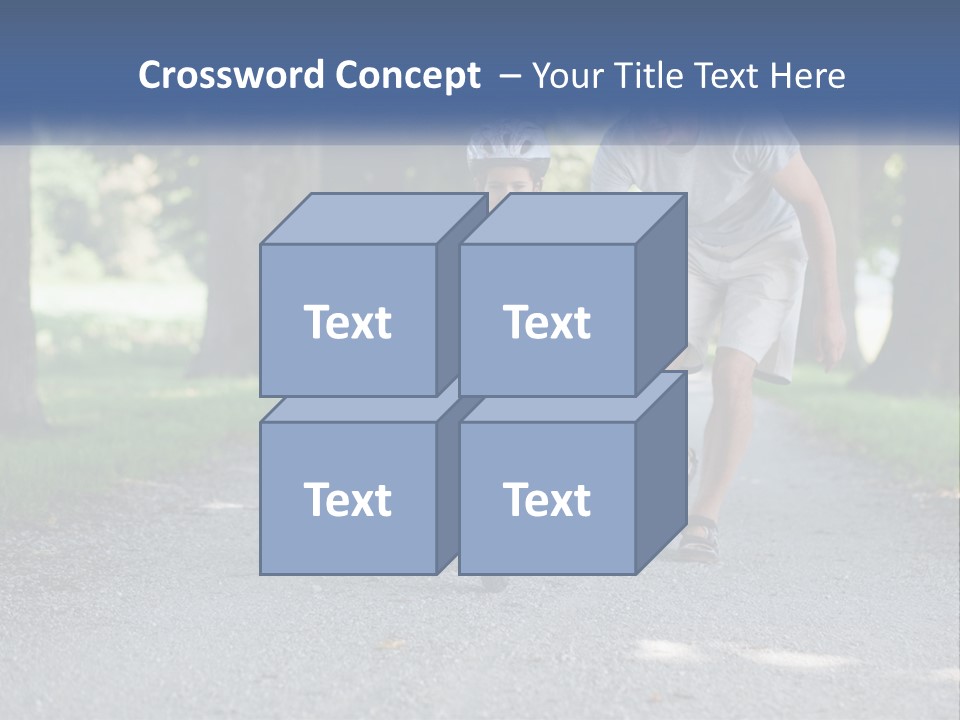 A Man Teaching A Boy How To Ride A Bike PowerPoint Template