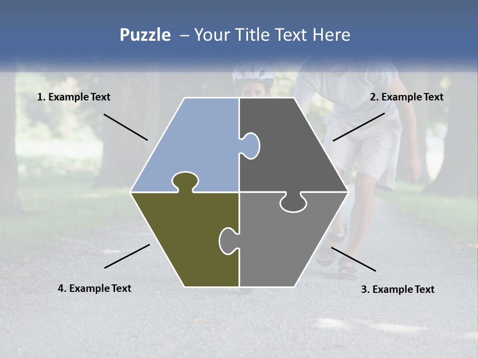 A Man Teaching A Boy How To Ride A Bike PowerPoint Template