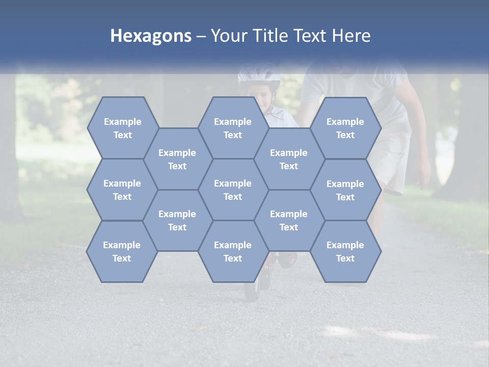 A Man Teaching A Boy How To Ride A Bike PowerPoint Template