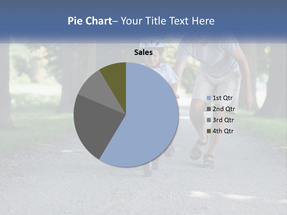 A Man Teaching A Boy How To Ride A Bike PowerPoint Template