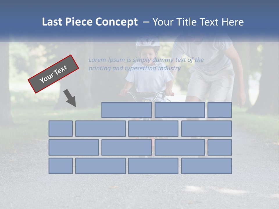 A Man Teaching A Boy How To Ride A Bike PowerPoint Template