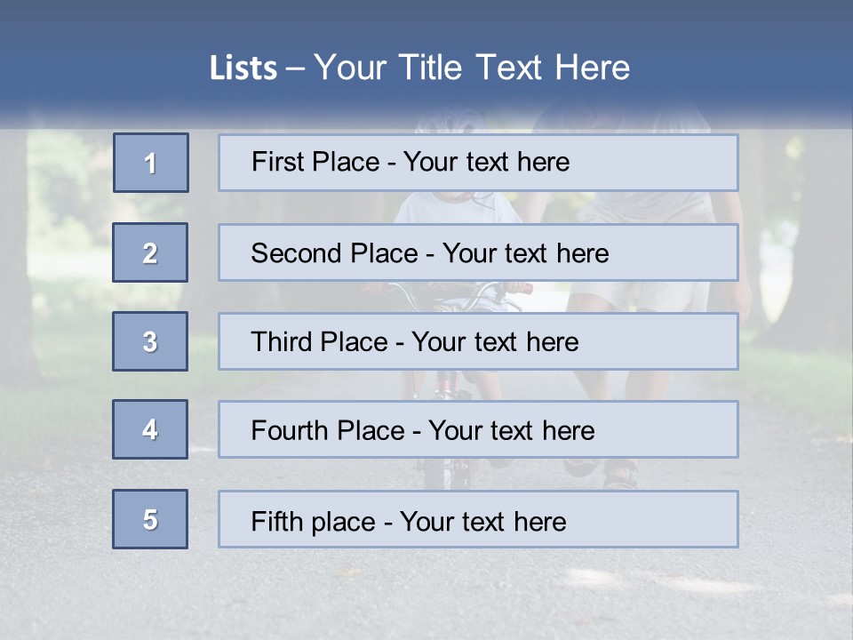 A Man Teaching A Boy How To Ride A Bike PowerPoint Template