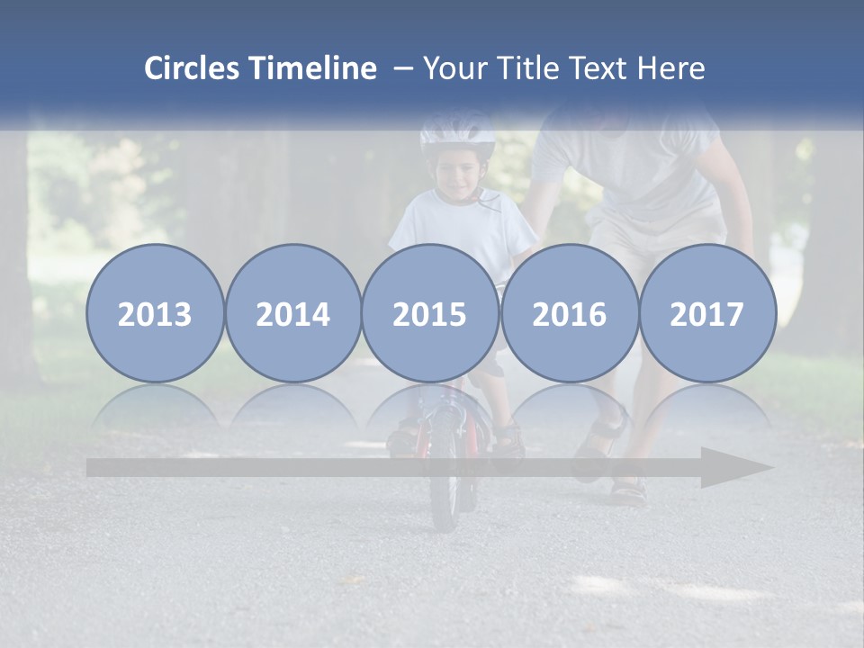 A Man Teaching A Boy How To Ride A Bike PowerPoint Template