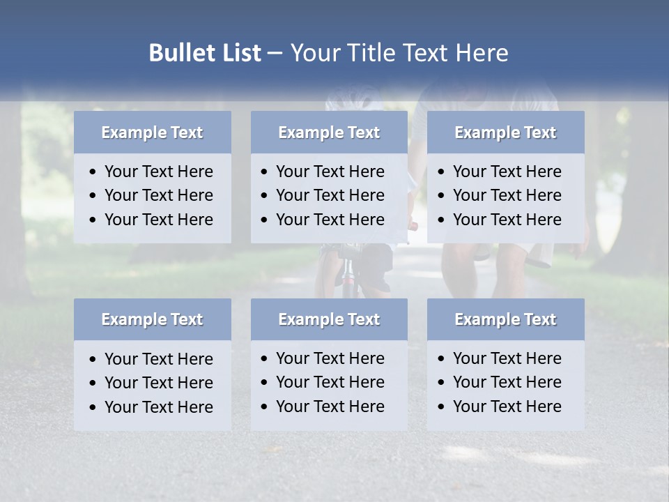 A Man Teaching A Boy How To Ride A Bike PowerPoint Template